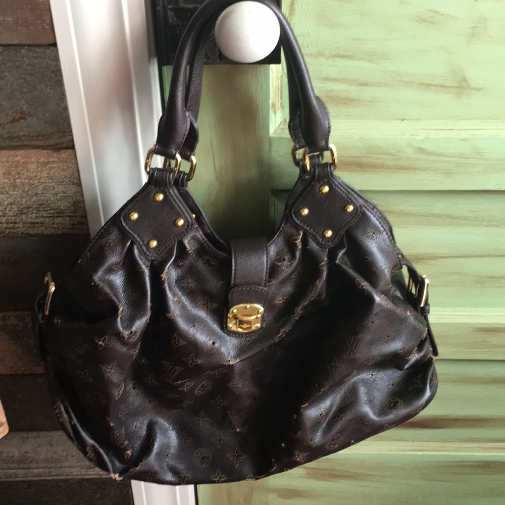 Large brown designer inspired bag.